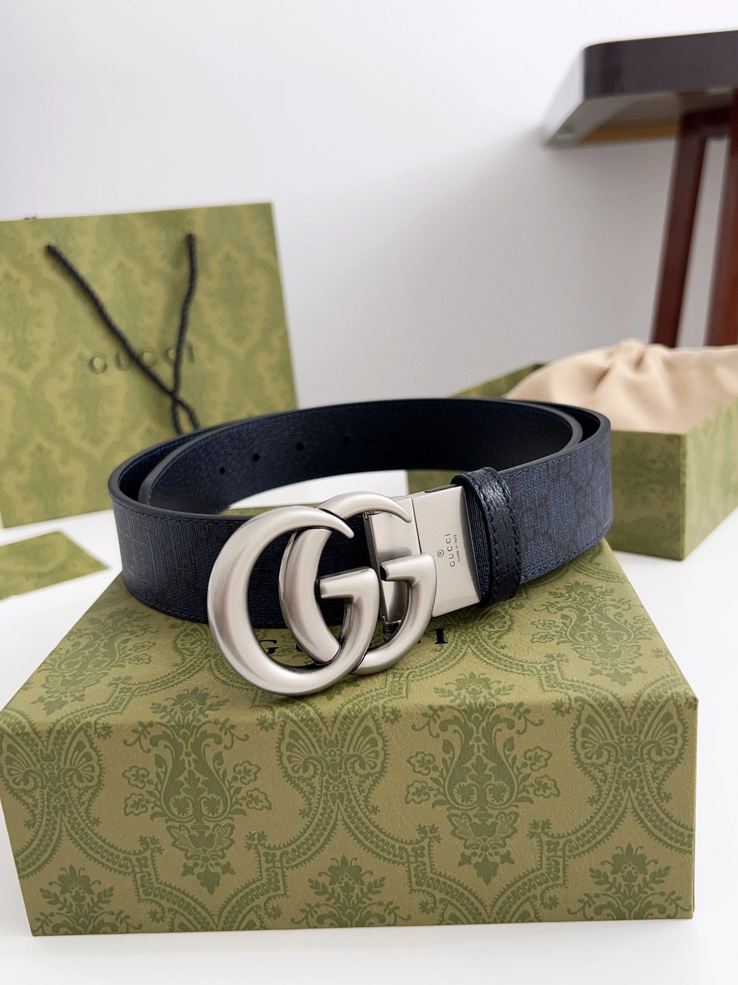 Barbara-- 627055-92TIN-1000 reversible Calfskin 3.7cm item:D-S000A1941R